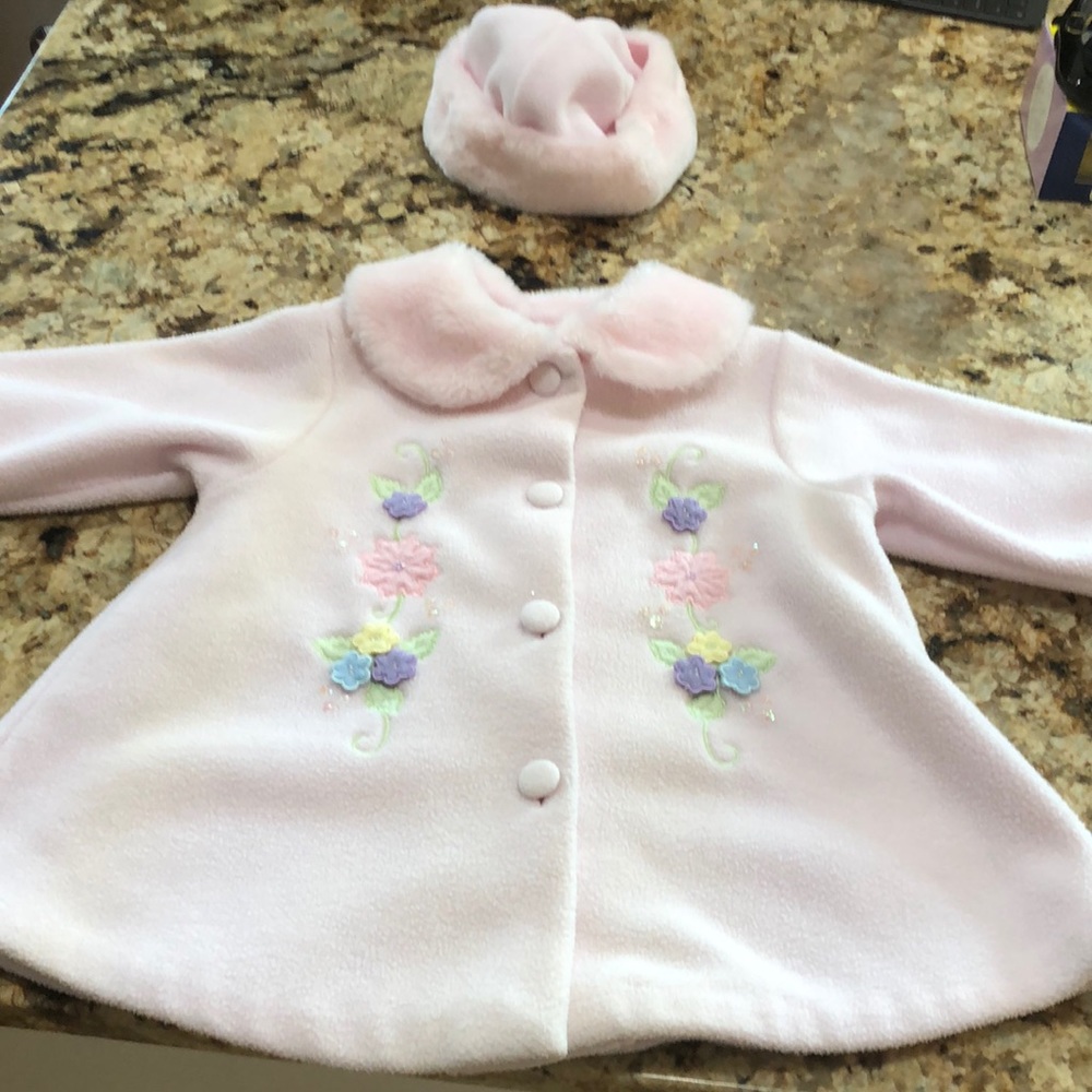 Pink Dress Coat and matching Hat
